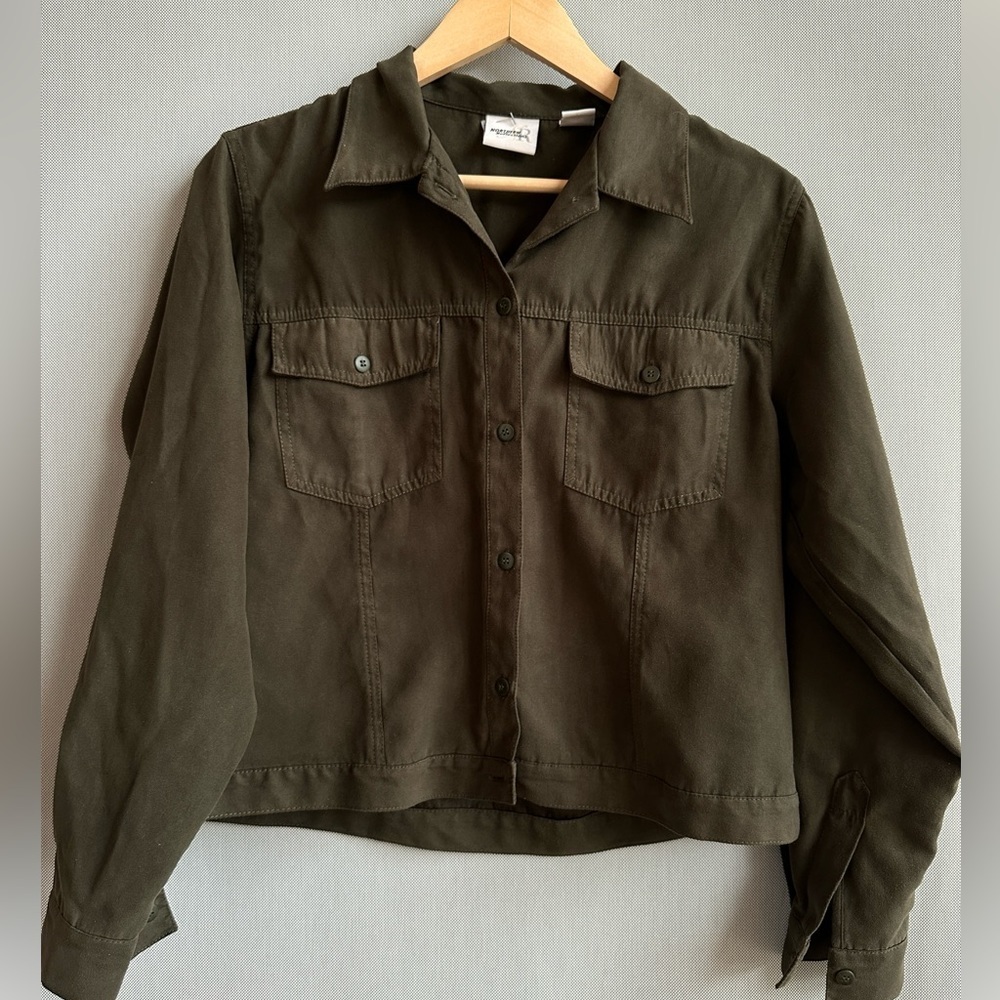Northern Reflections Olive Green Soft-Touch Utility Shacket | Lightweight Layer
